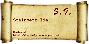 Steinmetz Ida névjegykártya