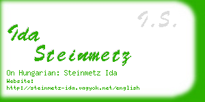 ida steinmetz business card